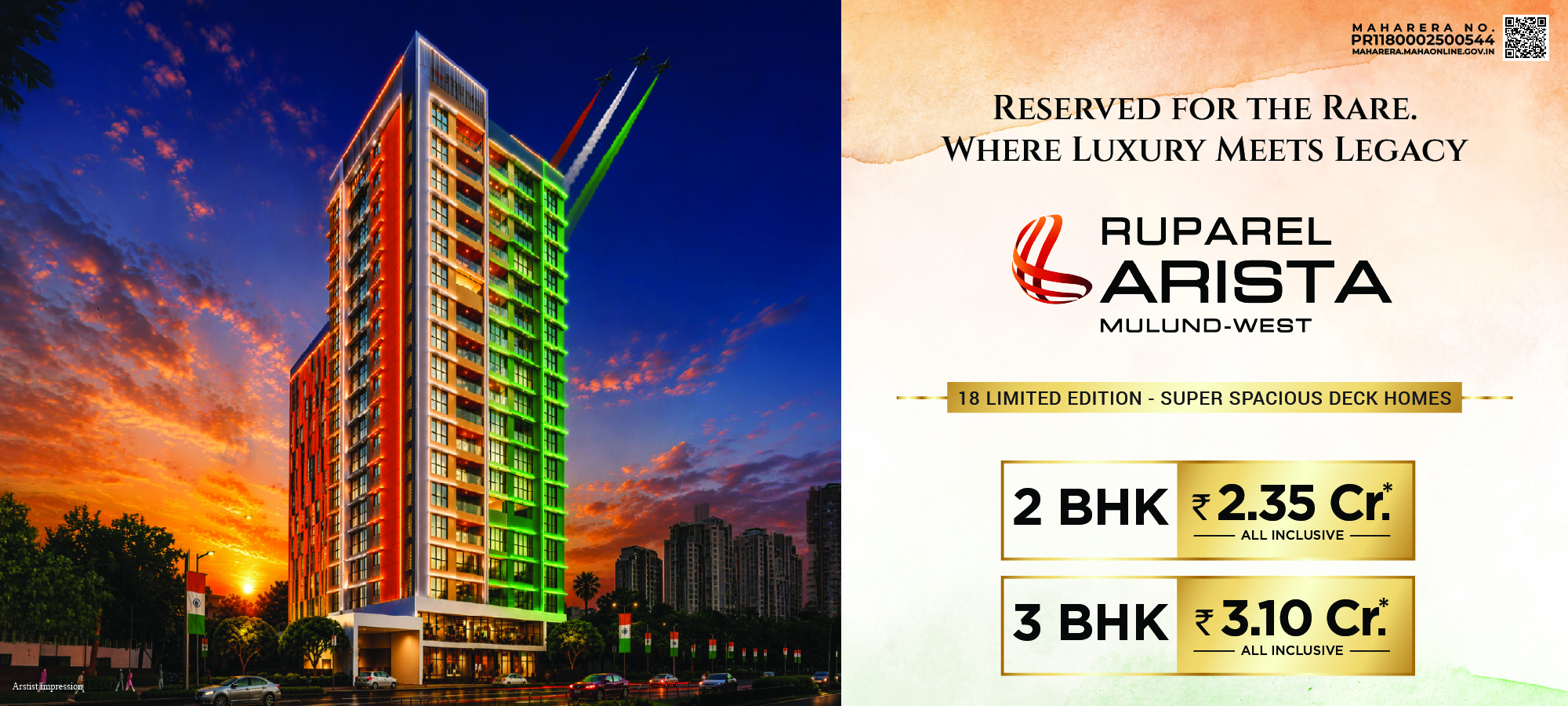 Ruparel Arista residential project hero image