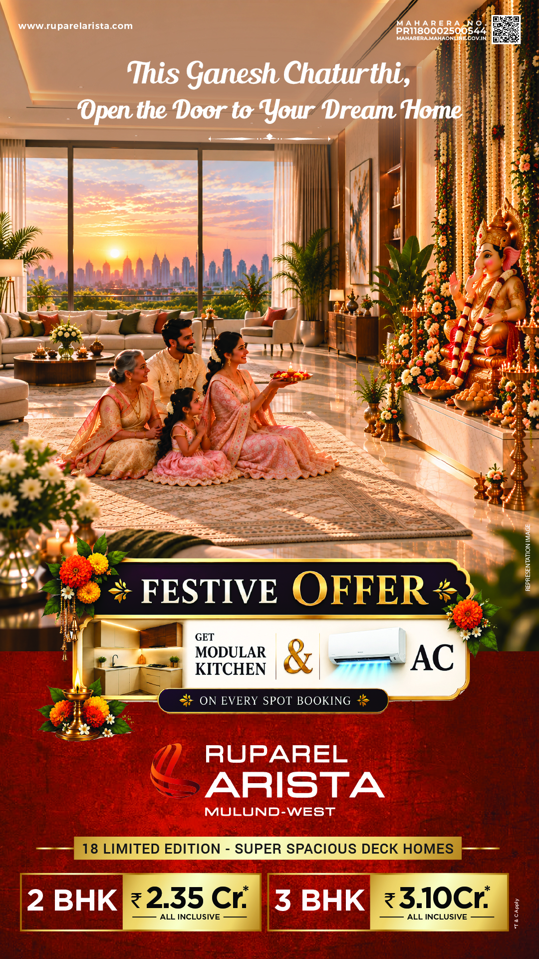 Ruparel Arista residential project banner
