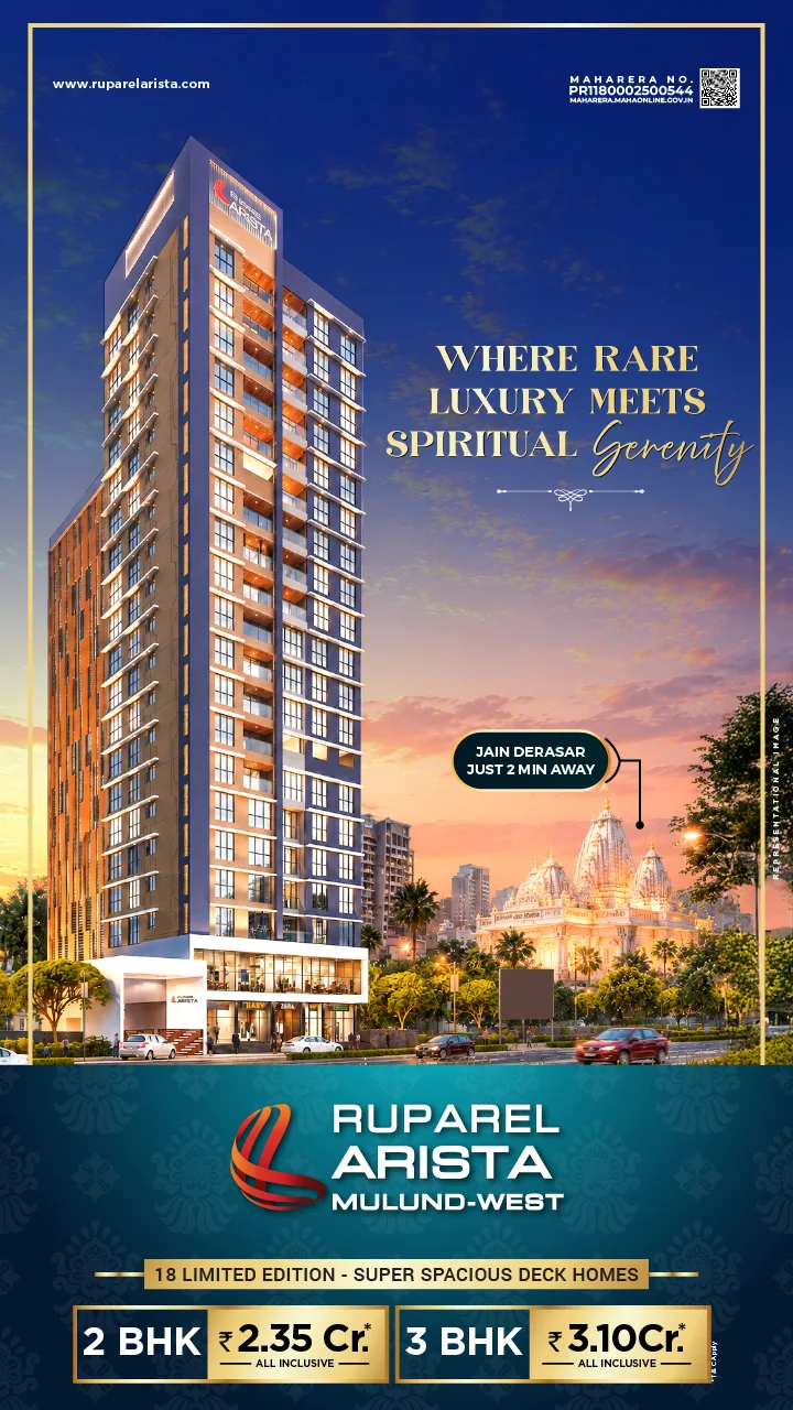 Ruparel Arista residential project banner
