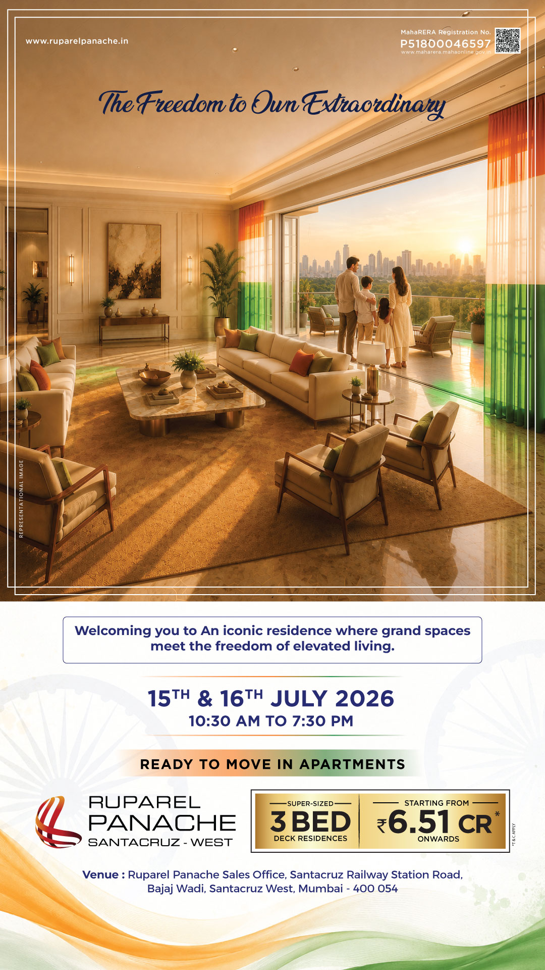 Ruparel Panache premium residences banner