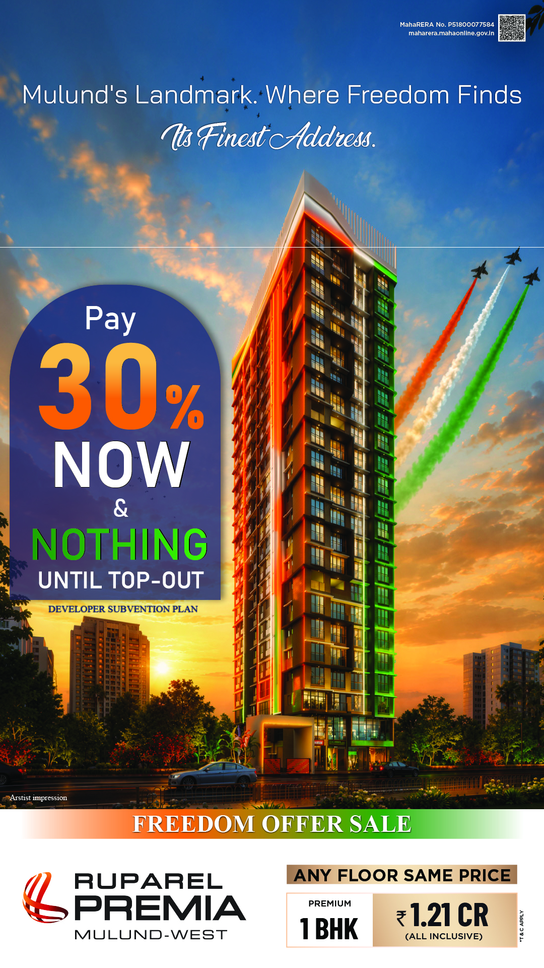 Ruparel Premia luxury apartments banner