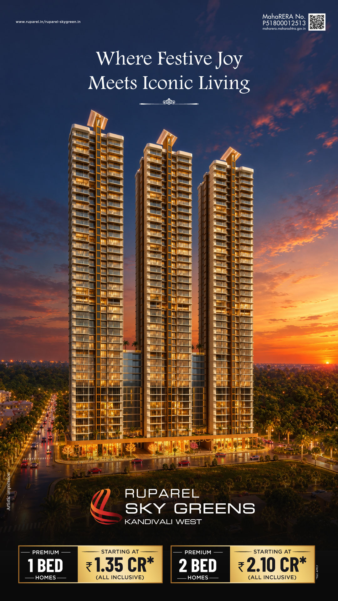 Ruparel Skygreen eco-friendly homes banner