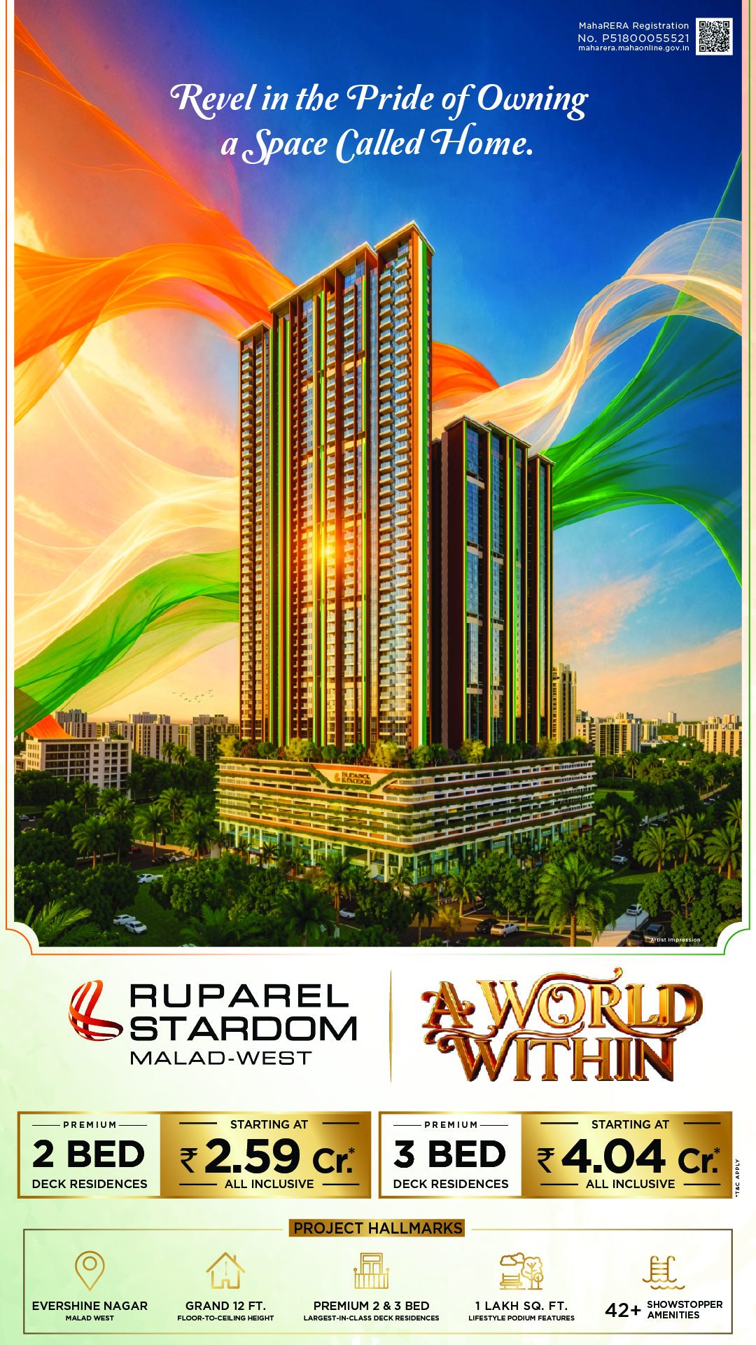 Ruparel Stardom premium apartments hero image