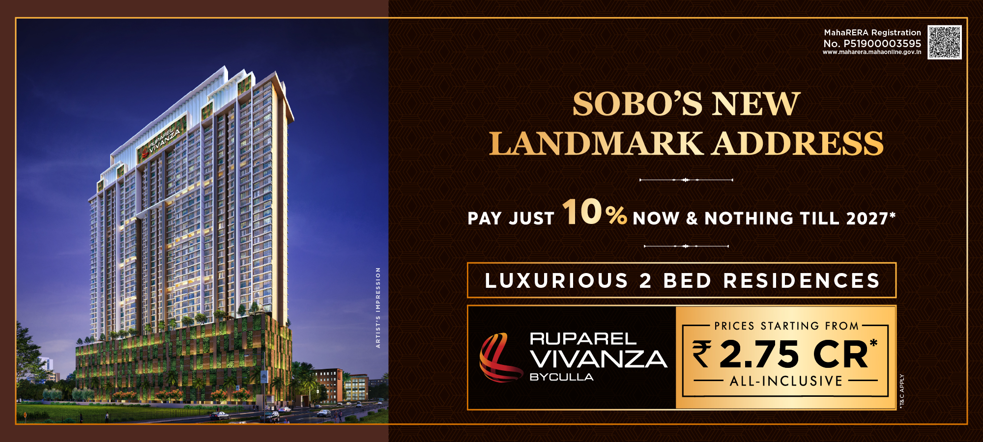 Ruparel Vivanza modern residences banner