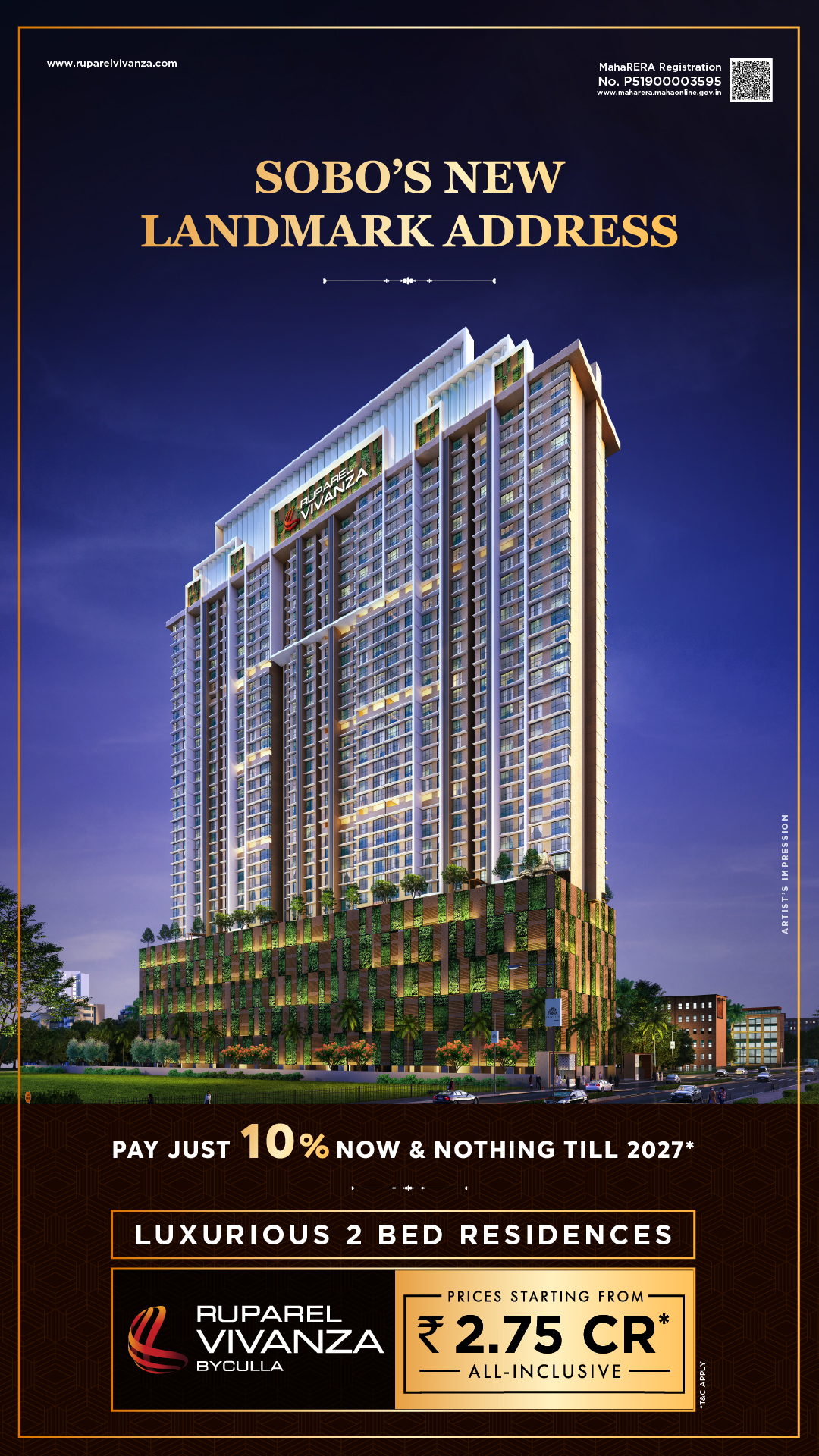 Ruparel Vivanza modern residences hero image