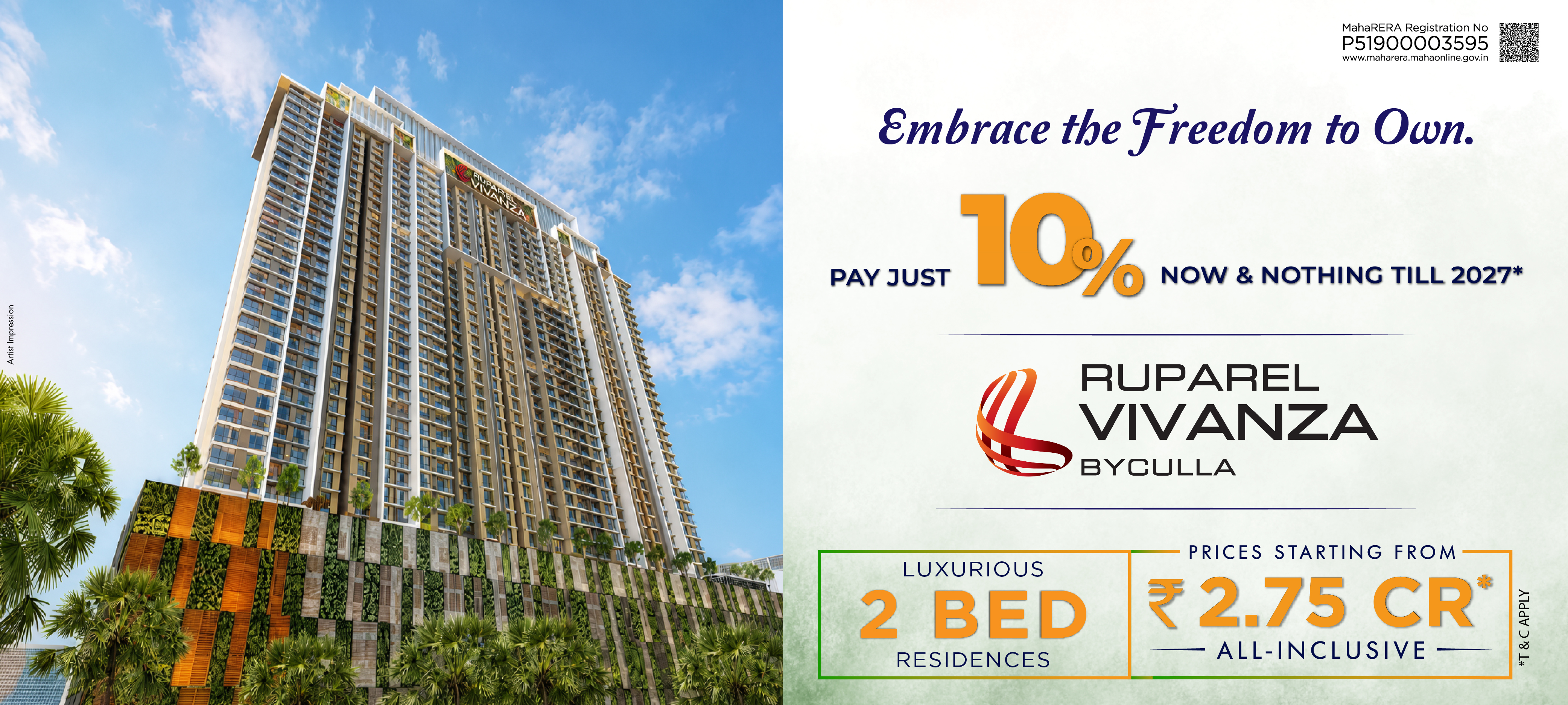 Ruparel Vivanza modern residences banner