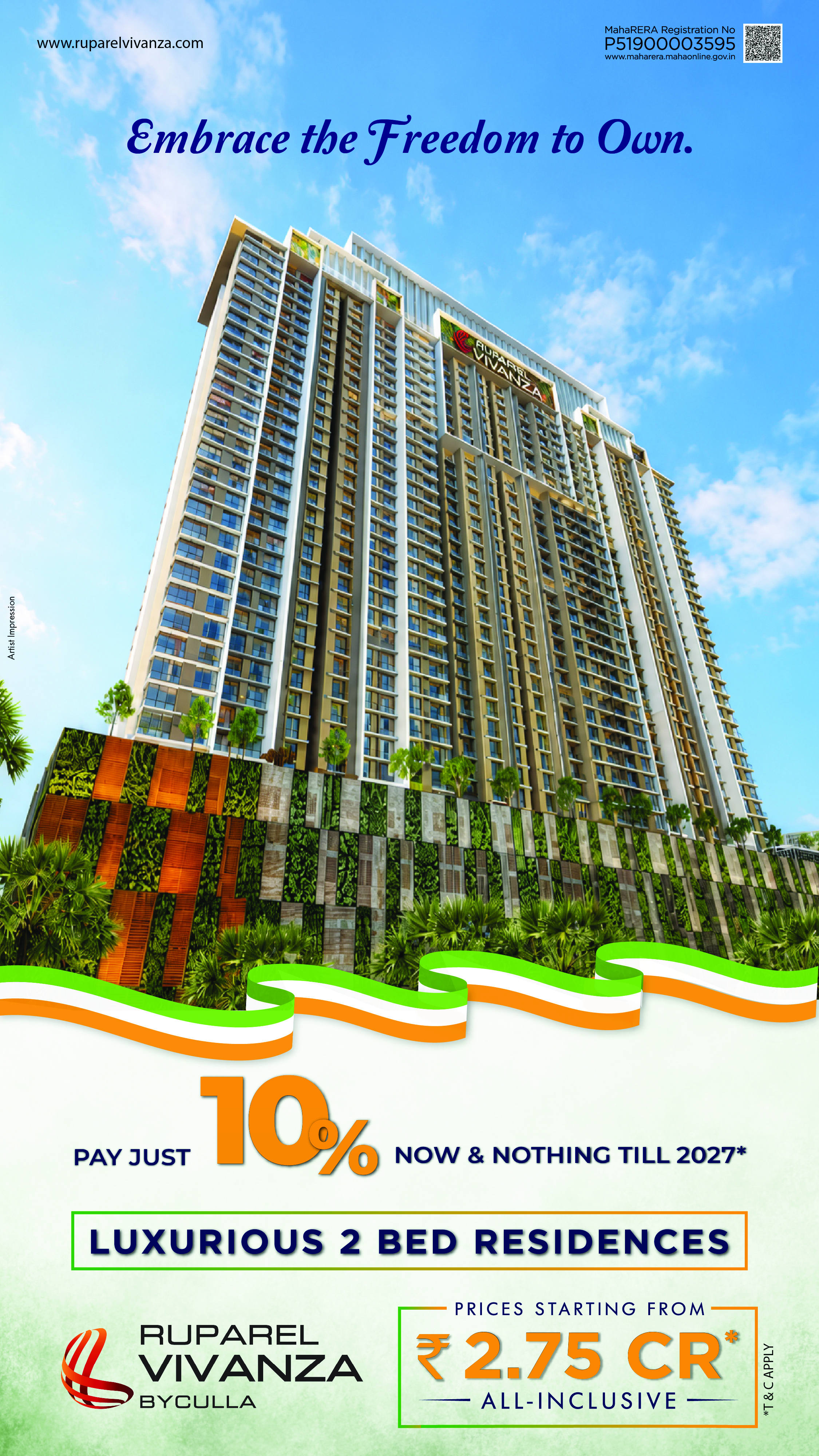 Ruparel Vivanza modern residences hero image