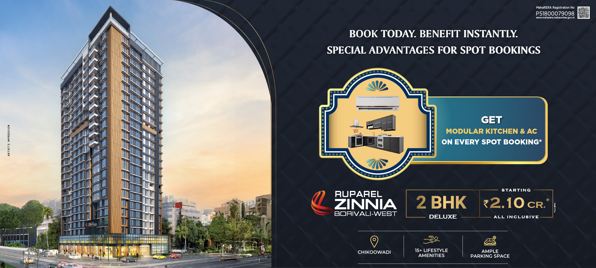 Ruparel Zinnia residential apartments banner