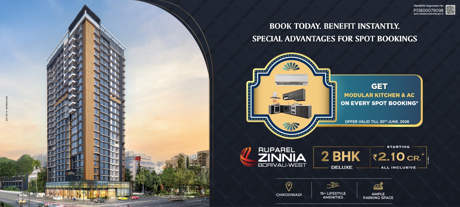 Ruparel Zinnia residential apartments banner