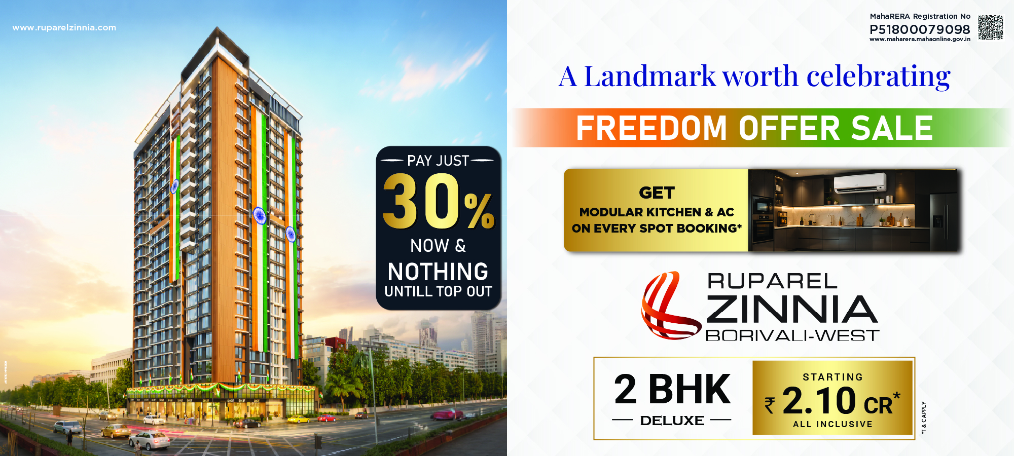 Ruparel Zinnia residential apartments banner